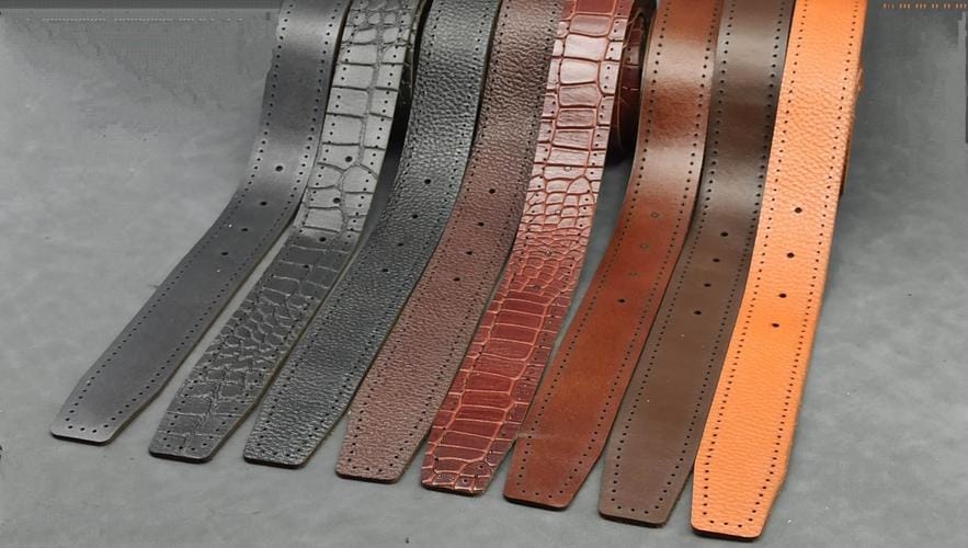 چرماویز ؛ فروش چرم، ابزار و یراق چرمدوزی 2 کمربند نیمه آماده برش لیزری